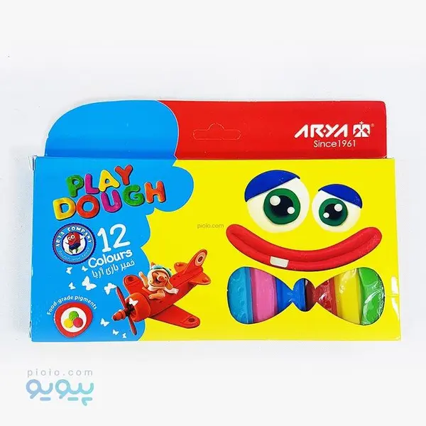 خمیر بازی 12 رنگ آریا مقوایی - 6