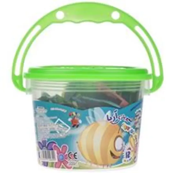 خمیر بازی آریا مدل 12 رنگ سطلی با DVD کد 1069 - 4