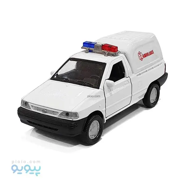 ماکت ماشین فلزی پراید وانت آمبولانس و پلیس طاها تویز 1512AP - 2