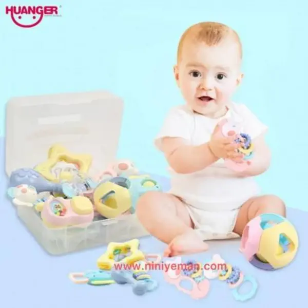 ست جغجغه و دندانگیر 8 عددی هانگر  Huanger مدل HE0101 - 4