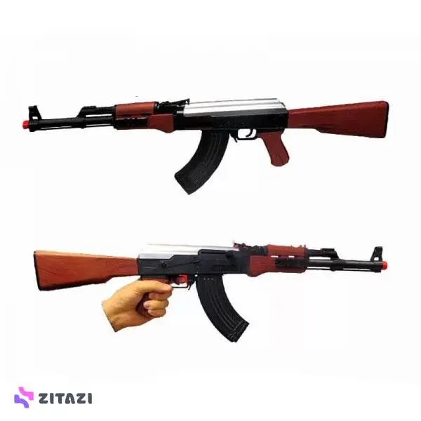 اسباب بازی تفنگ طرح ژله ای ساچمه ای فومی مدل AK123 - 4