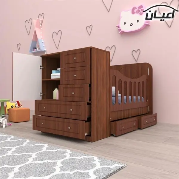 تختخواب کودک اعیان مدل FH480 طرح تدی