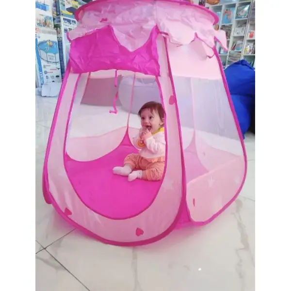 چادر بازی قلبی کودک صورتی - 2