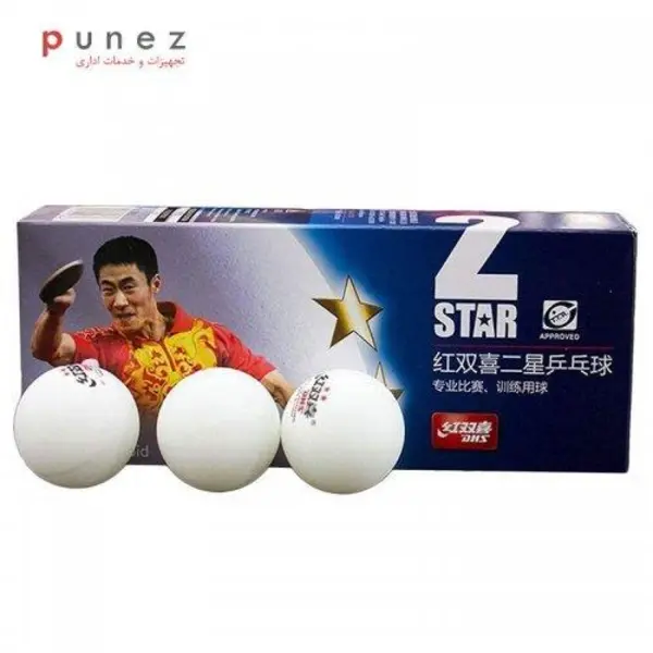 توپ پینگ پنگ دی اچ اس مدل 2 Star بسته 10 عددی - 4