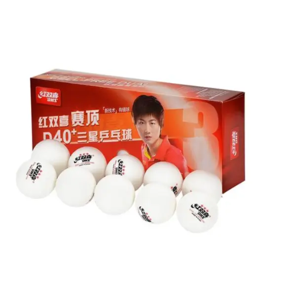 توپ پینگ پنگ دبل هپینس 3 ستاره +ABS D40 (بسته 10 عددی) - 4