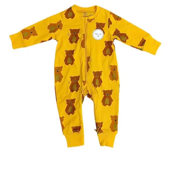 سرهمی زیپ دار نوزادی طرح خرسی LINDEX Baby کد 1723