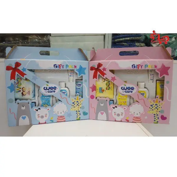 ست شش تیکه بهداشتی نوزادی وی کر Wee Care آبی کد 1717 - 3