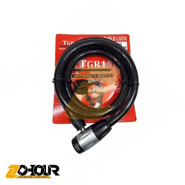 قفل کابلی سیم بکسلی موتور و دوچرخه TGR1 سایز ۱۸ - 3