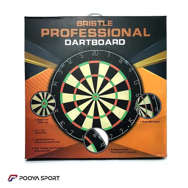 تخته دارت سوزنی حرفه ای یه طرفه مدل بریستل دارت برد یال اسبی Bristle Dart Board - 4