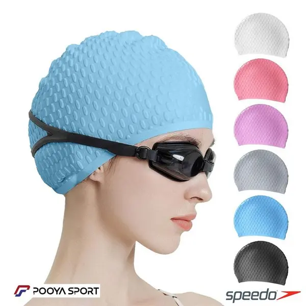 کلاه شنا زنانه ضد آب برای موهای خیلی بلند اسپیدو Speedo اصل - 2