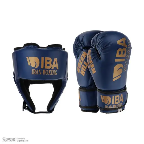 دستکش بوکس گرین هیل مدل super aiba به همراه کلاه - 6