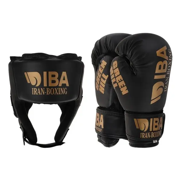 دستکش بوکس گرین هیل مدل super aiba به همراه کلاه