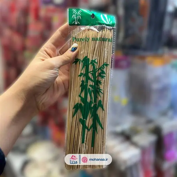 سیخ چوبی بامبو 25 سانت - 3
