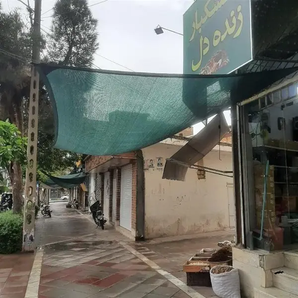 شید سایبان 80درصد 3در6 دور دوزی شده همراه با حلقه نصب - 3