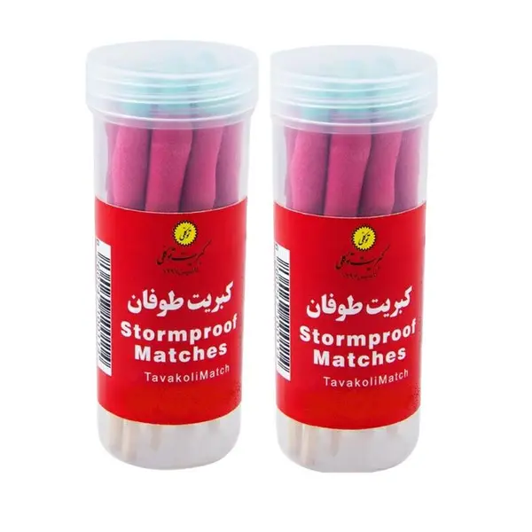 کبریت توکلی مدل طوفان کد BE1114 بسته 2 عددی - 2