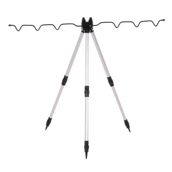 پایه لنسر چوب ماهیگیری مدل سه پایه تلسکوپی  آلومینیومی قابلیت قرار گیری تا 7 چوب - 3