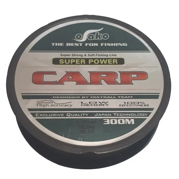 نخ ماهیگیری اوساکو مدل super power carp سایز 0.35 میلی متر - 2