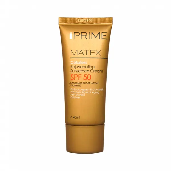 پریم  کرم ضد آفتاب رنگی جوان کننده متکس 40 میل -spf50 matex