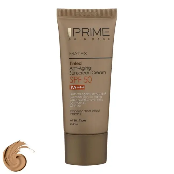 پریم  کرم ضد آفتاب رنگی جوان کننده متکس 40 میل -spf50 matex - 2