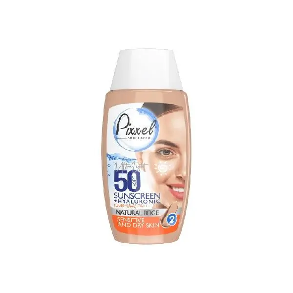 پیکسل فلوئید ضدآفتاب رنگی طبیعی پوست خشک 50 میل - 3