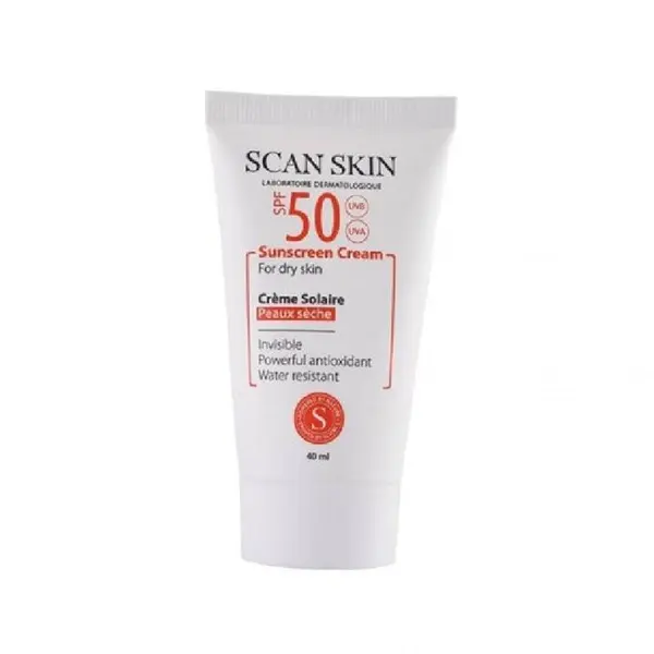 کرم ضد آفتاب اسکن اسکین پوست خشک 50 SPF حجم 40 میلSCAN SKIN SUNSCREEN CREAM FOR DRY SKIN SPF50 40 ML - 3