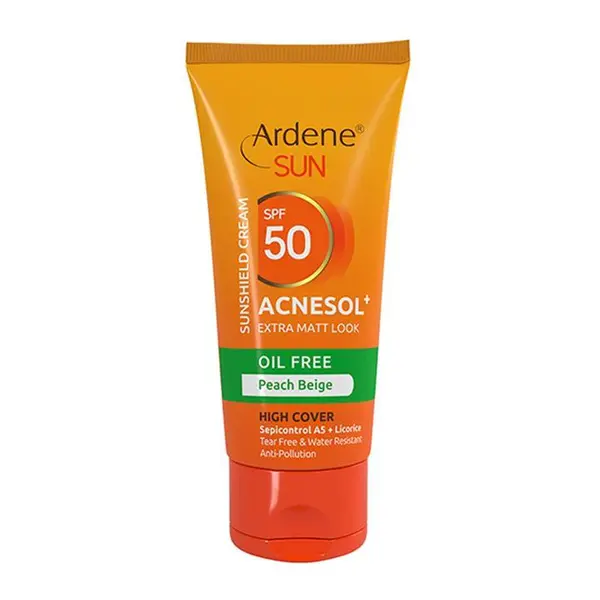 کرم ضد آفتاب فاقد چربی 50 SPF رنگ بژ هلویی آردن Ardene مدل Acnesol - 5