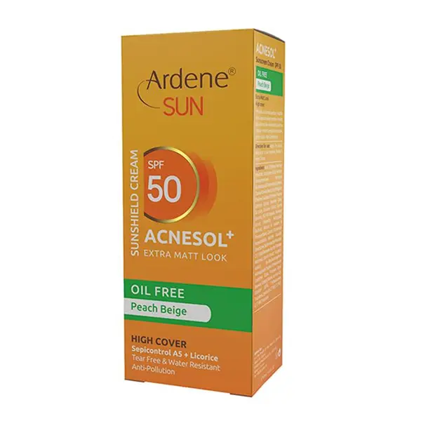 کرم ضد آفتاب فاقد چربی 50 SPF رنگ بژ هلویی آردن Ardene مدل Acnesol - 4