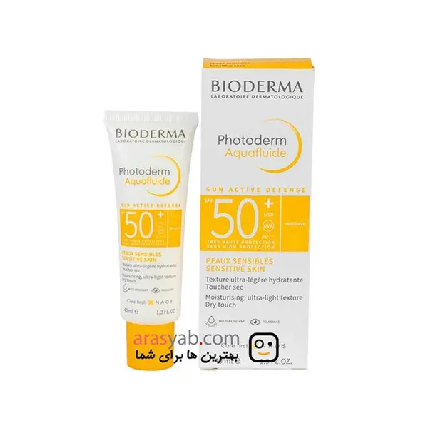 ضد آفتاب بایودرما Bioderma مدل Photoderm Aquafluide حاوی spf 50 پوست حساس حجم 40 میل - 2