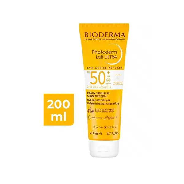 ضد آفتاب خانواده بایودرما Bioderma مدل Photoderm Lait Ultra حجم 200 میل - 2