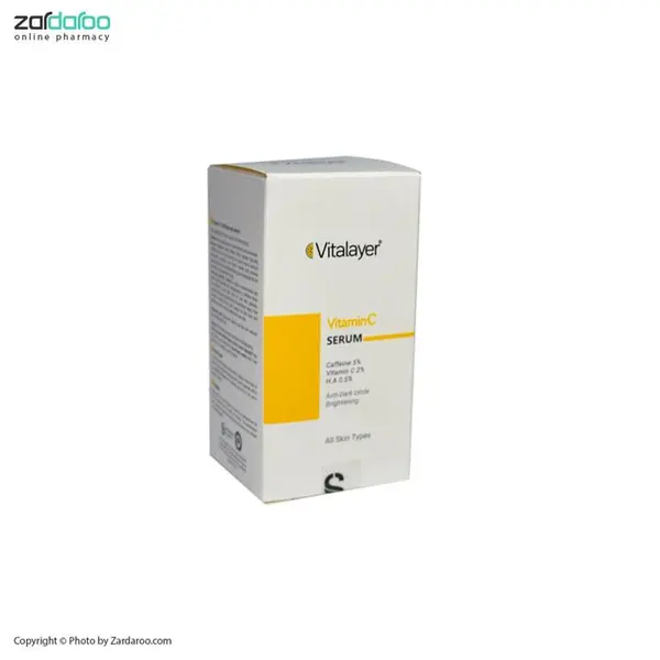 سرم دور چشم کافئین و ویتامین C ویتالیر 30ml - 4