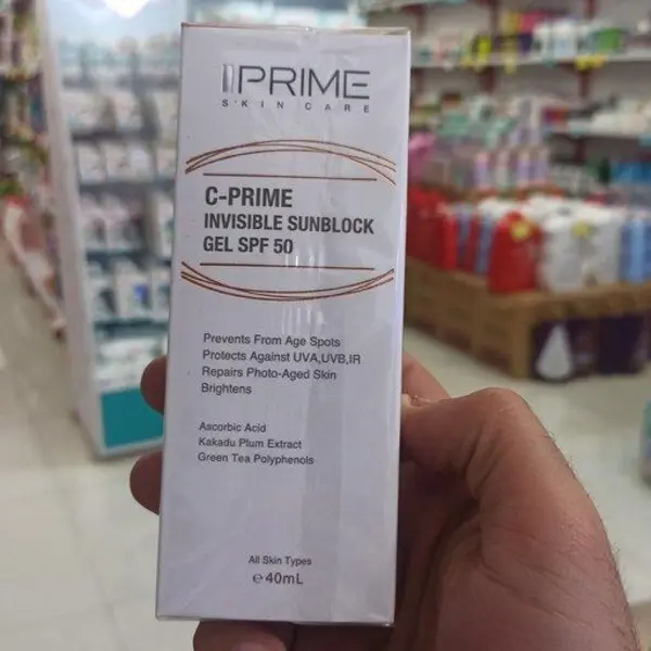 ژل ضد آفتاب حاوی ویتامین C پریم مدل C-Prime با SPF50 حجم 40 میل - 6