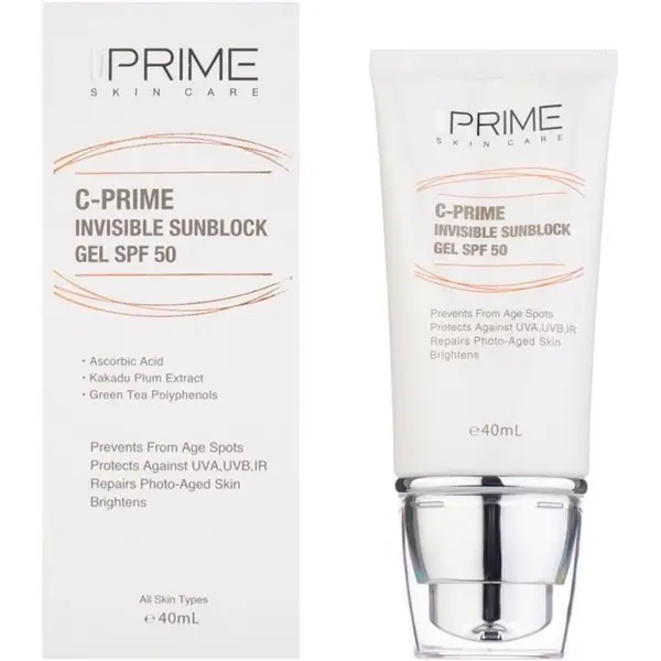 ژل ضد آفتاب حاوی ویتامین C پریم مدل C-Prime با SPF50 حجم 40 میل - 4