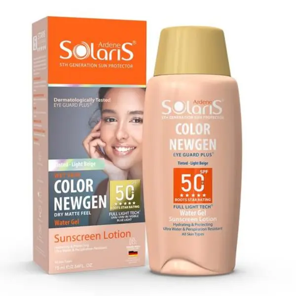 نمایش جزئیات برای  آردن سولاریس COLOR NEWGEN ضد آفتاب لوسیون آبی فاقد چربی بژ روشن SPF 50 - 5