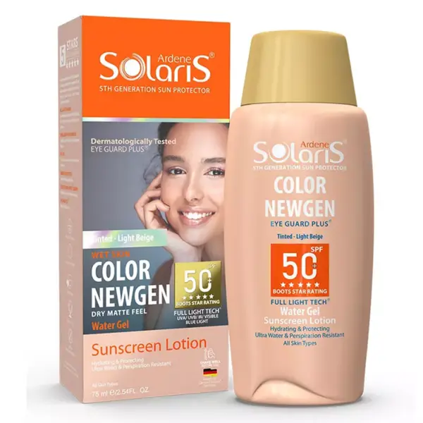 نمایش جزئیات برای  آردن سولاریس COLOR NEWGEN ضد آفتاب لوسیون آبی فاقد چربی بژ روشن SPF 50 - 2