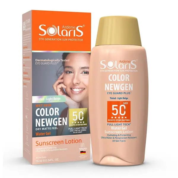 نمایش جزئیات برای  آردن سولاریس COLOR NEWGEN ضد آفتاب لوسیون آبی فاقد چربی بژ روشن SPF 50 - 3