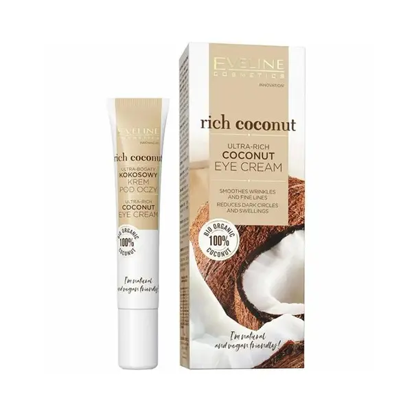 کرم مغذی دور چشم نارگیل اولاین Eveline Rich Coconut حجم 20 میل - 3