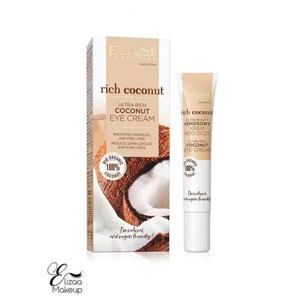 کرم مغذی دور چشم نارگیل اولاین Eveline Rich Coconut حجم 20 میل