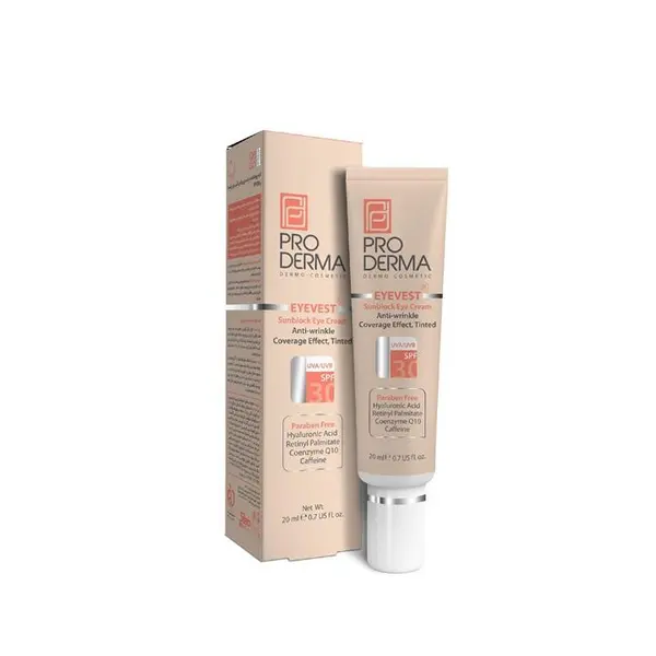 کرم دور چشم رنگی پرودرما سری Eyevest مدل Anti Wrinkle Spf 30 حجم 20 میلی لیتر - 4