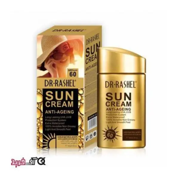 کرم ضد آفتاب دکتر راشل  ۸۰ گرم، Gold & Collagen Anti Ageing  SPF 60 - 5