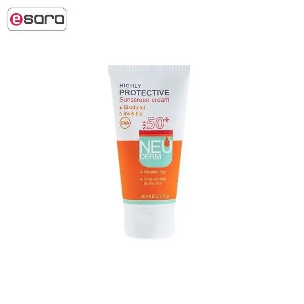 کرم ضد آفتاب فاقد چربی مدل Highly Protective SPF50 حجم 50 میلی لیتر نئودرم - 5