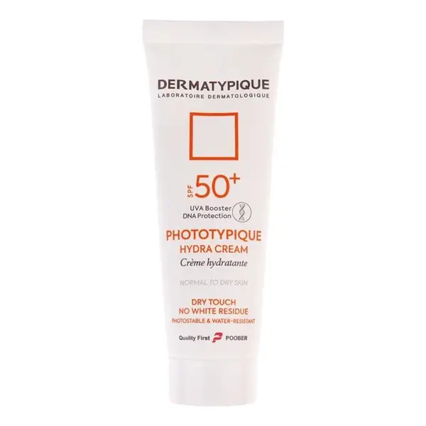 فلوئید ضد آفتاب بدون رنگ درماتیپیک مدل hydra cream محافظ UVA،UVB مناسب برای پوست خشک حجم 40 میلی لیتر - 2