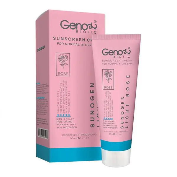 کرم ضد آفتاب ژنوبایوتیک مدل Light Rose حجم 50 میلی لیتر