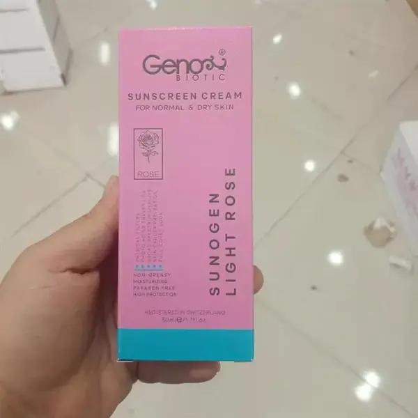 کرم ضد آفتاب ژنوبایوتیک مدل Light Rose حجم 50 میلی لیتر - 3