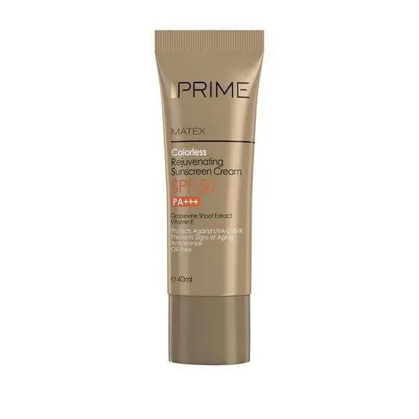کرم ضد آفتاب و ضد چروک بی رنگ پریم مدل Matex Colorless SPF 50 مناسب انواع پوست حجم 40 میلی لیتر - 5