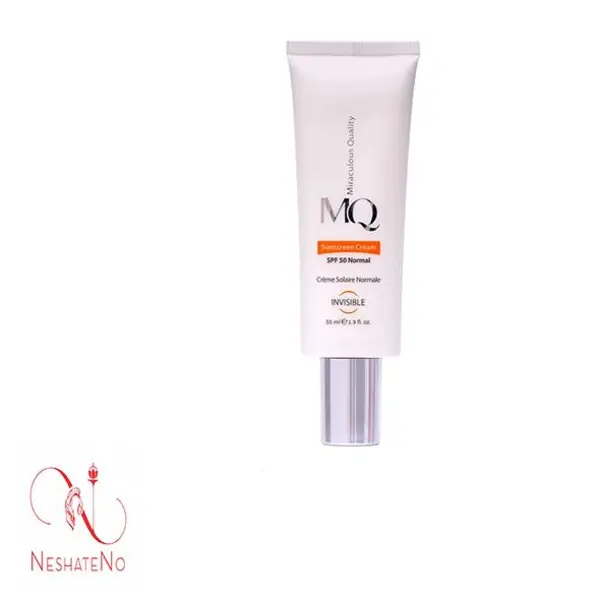 کرم ضدافتاب MQ ام کیو SPF50  بی رنگ،اینویزیبل 55 میل انواع پوست - 4