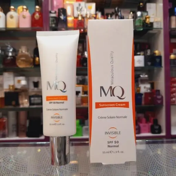 کرم ضدافتاب MQ ام کیو SPF50  بی رنگ،اینویزیبل 55 میل انواع پوست - 2