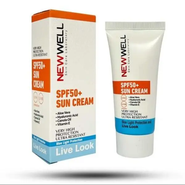 ضد آفتاب بی رنگ نیوول NEWWELL با spf 50 برای انواع پوست حجم 50 میل - 2