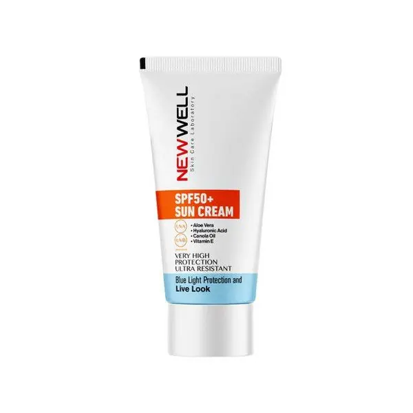 ضد آفتاب بی رنگ نیوول NEWWELL با spf 50 برای انواع پوست حجم 50 میل - 3