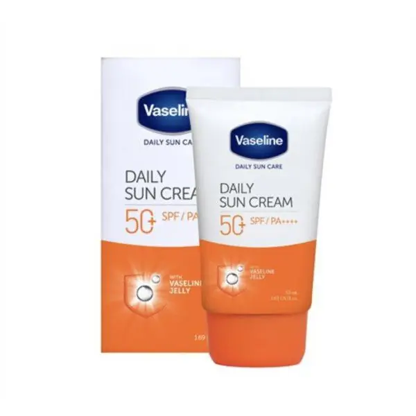 کرم ضدآفتاب بی رنگ وازلین قوی بسیار سبک انواع پوست PA++++ SPF50 - 5