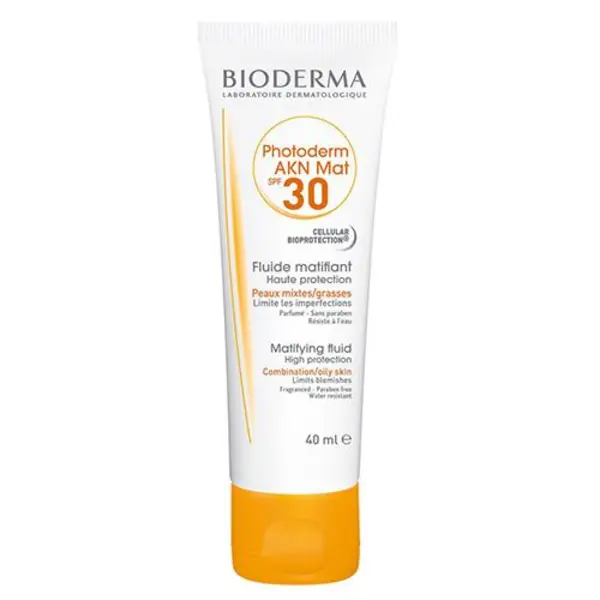 کرم ضد آفتاب مات پوست چرب مدل Photoderm Akn Mat با SPF+30 با حجم 40 میل بایودرما Bioderma - 4